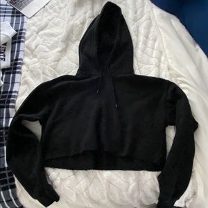Urban Outfitters Black Cropped Hoodie Size Small